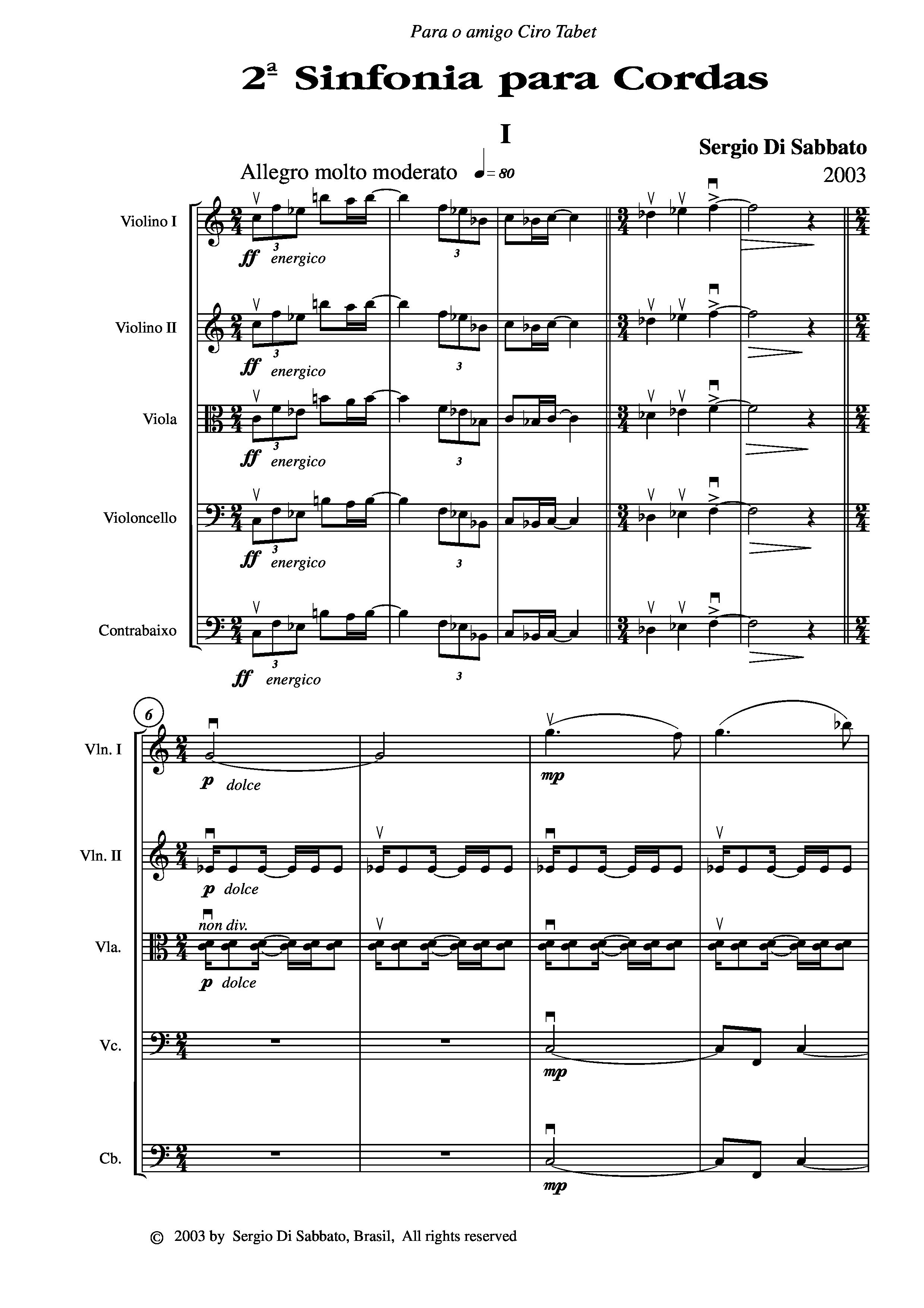 Sinfonia n.2 para cordas