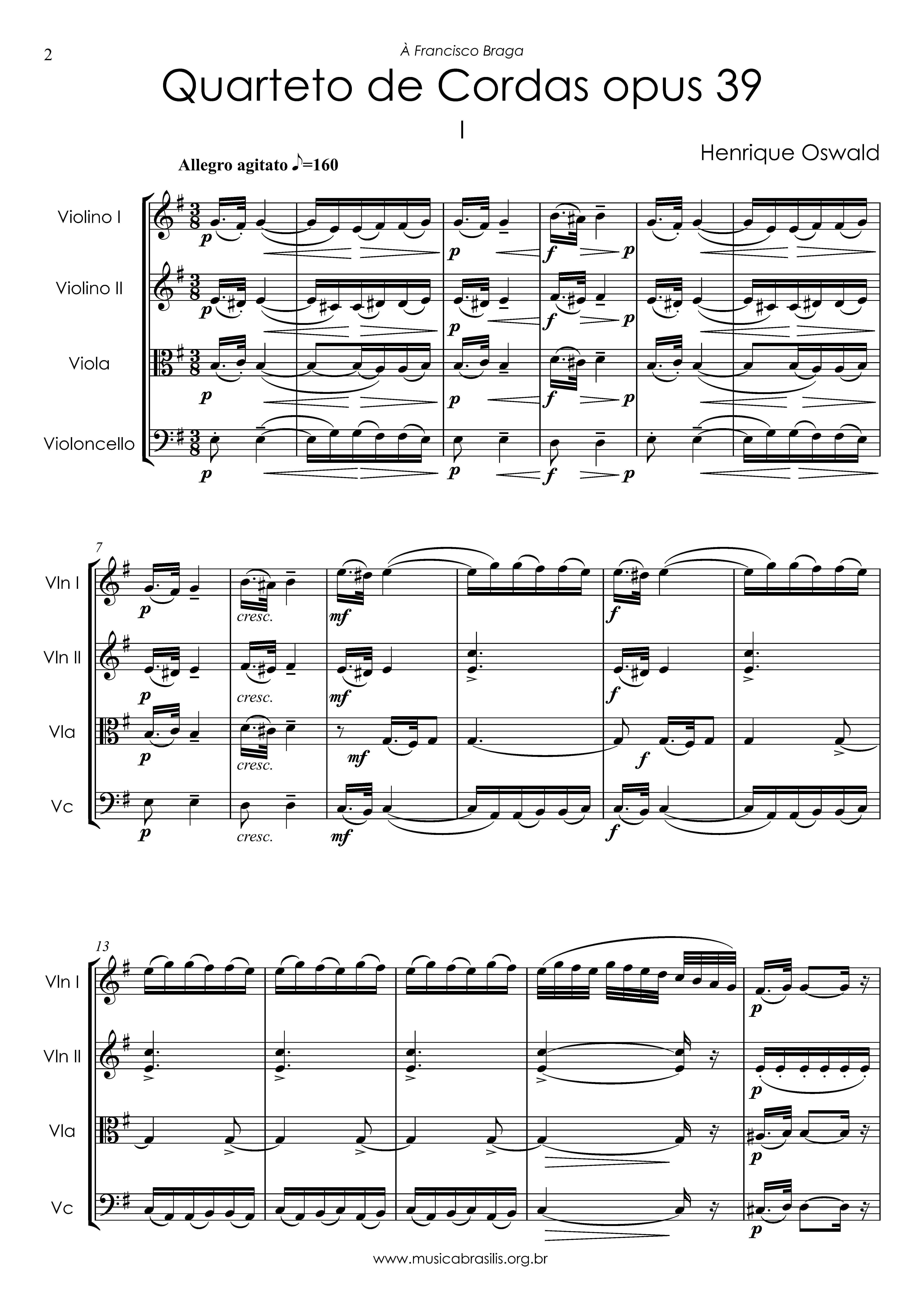 Quarteto de Cordas opus 39