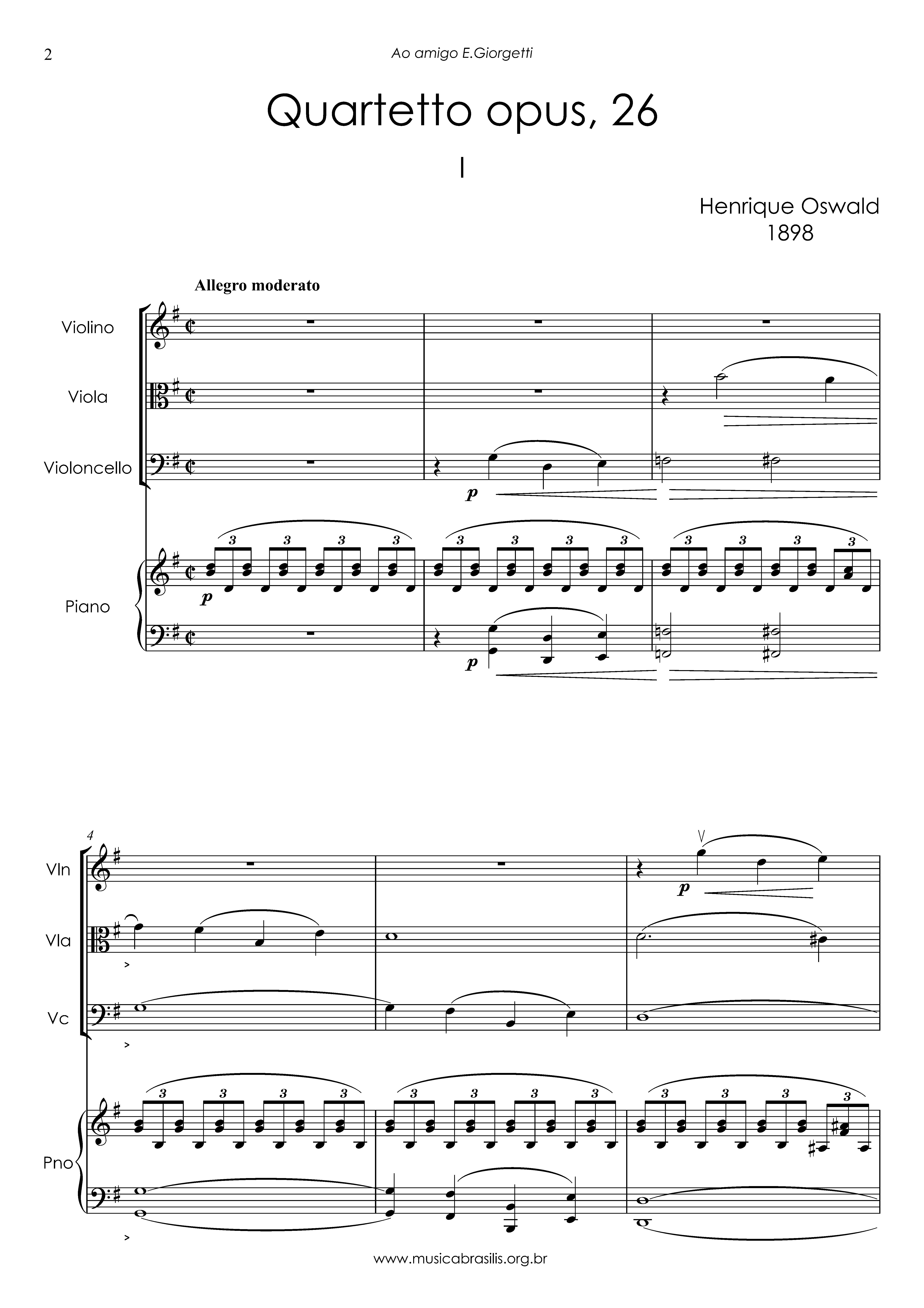 Quartetto opus, 26