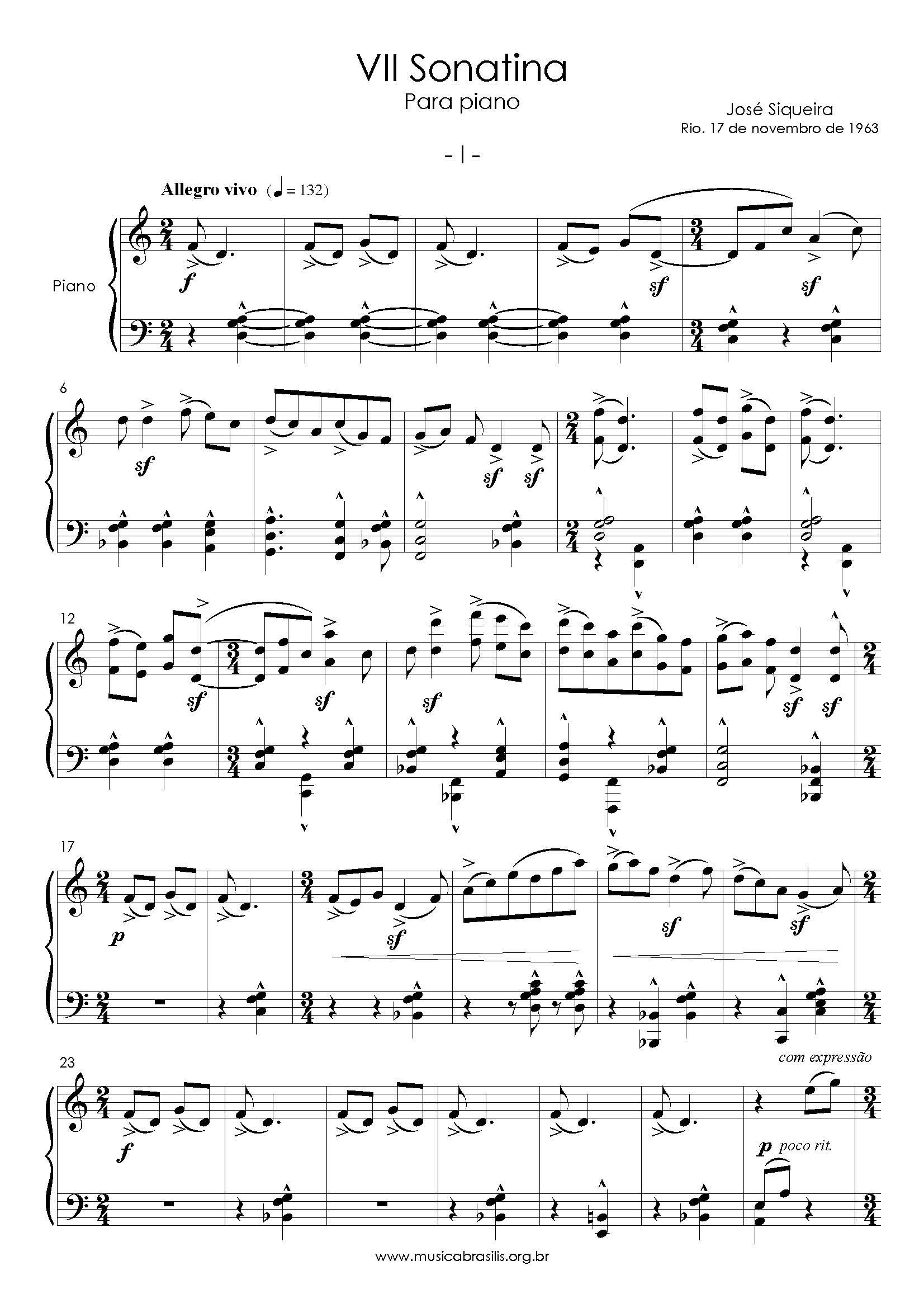 VII Sonatina para piano