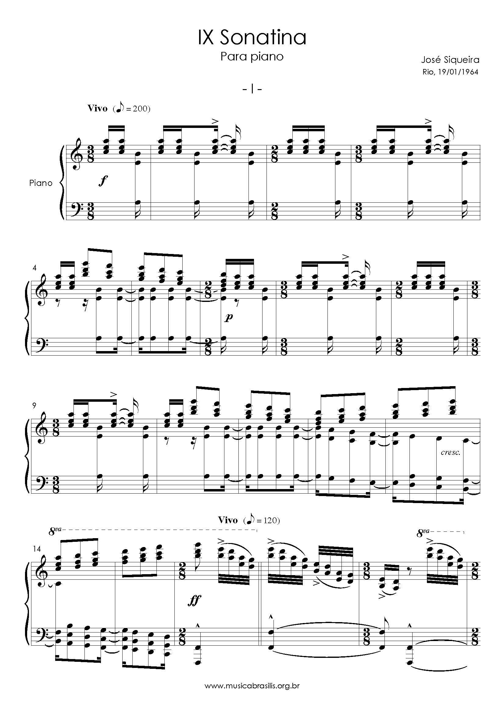 IX Sonatina para piano