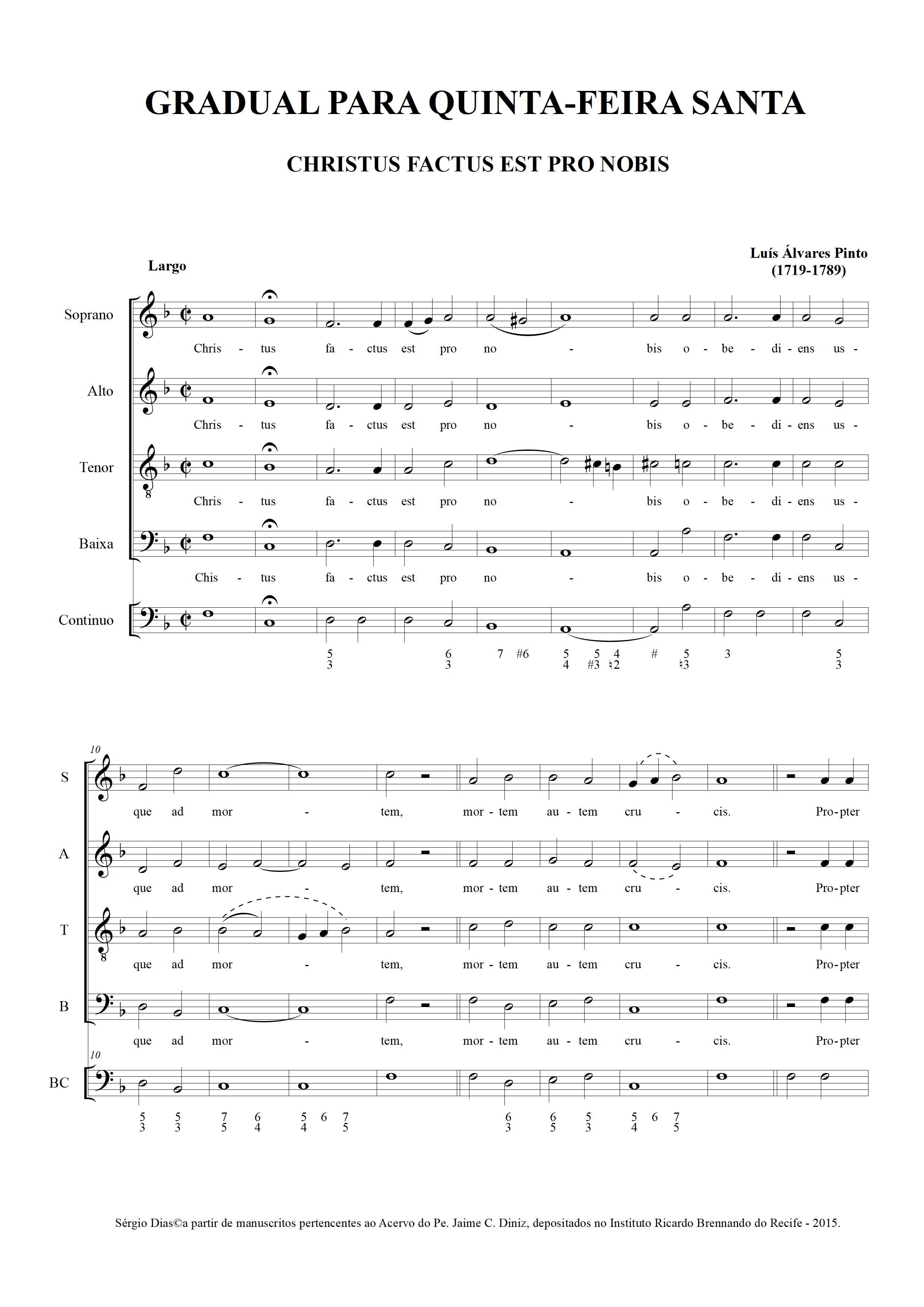 Gradual para Quinta-Feira Santa
